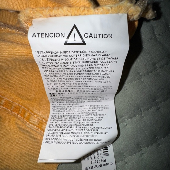 ZARA Cropped Jean Jacket – Dark Mustard / Burnt Yellow – Size L - Picture 13 of 13